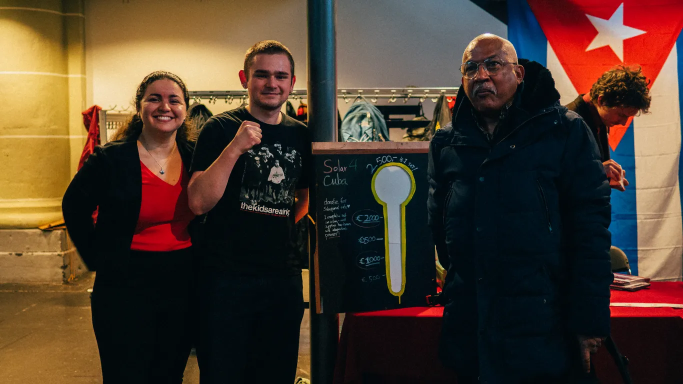 Tijdens de herdenking van de Februaristaking was veel aandacht voor de situatie in Cuba: meer 3000 euro voor noodsteun aan Cuba werd ingezameld.