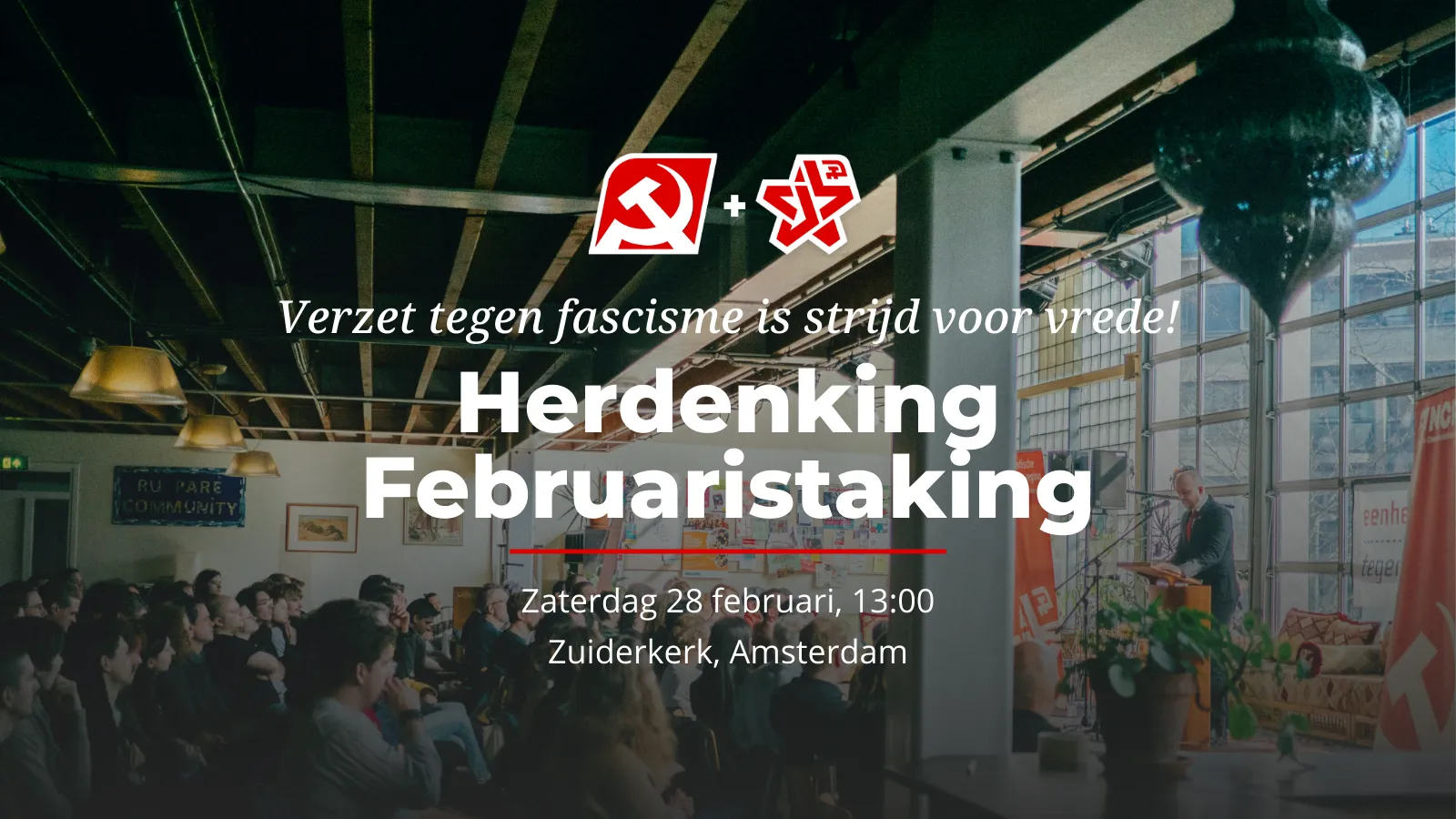 Herdenking Februaristaking: verzet tegen fascisme is strijd voor vrede