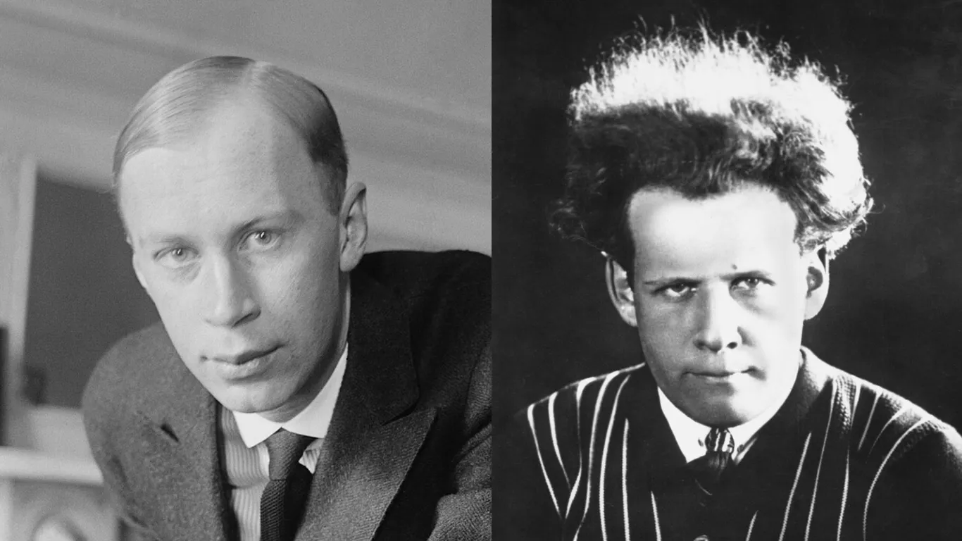 Twee Sovjet-titanen van de kunsten: Serge Prokofjev (links) en Sergej Eisenstein