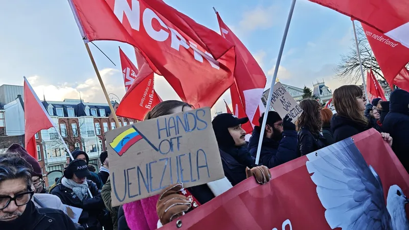 protest in solidariteit met venezuela